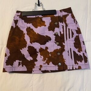 IVY PARK x Adidas Denim Cow-Print Skirt